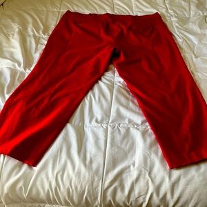 LANE BRYANT RED CROPPED PANTS
